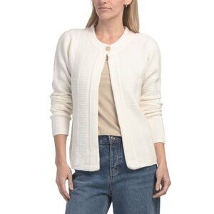 CYRUS cream 1 Button Cardigan